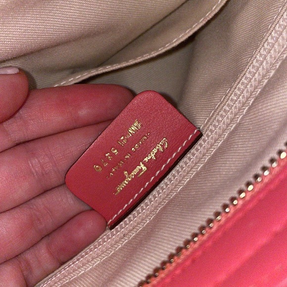 🩷 Salvatore Ferragamo Marisa Gancini Suede large purse pink - Picture 7 of 15